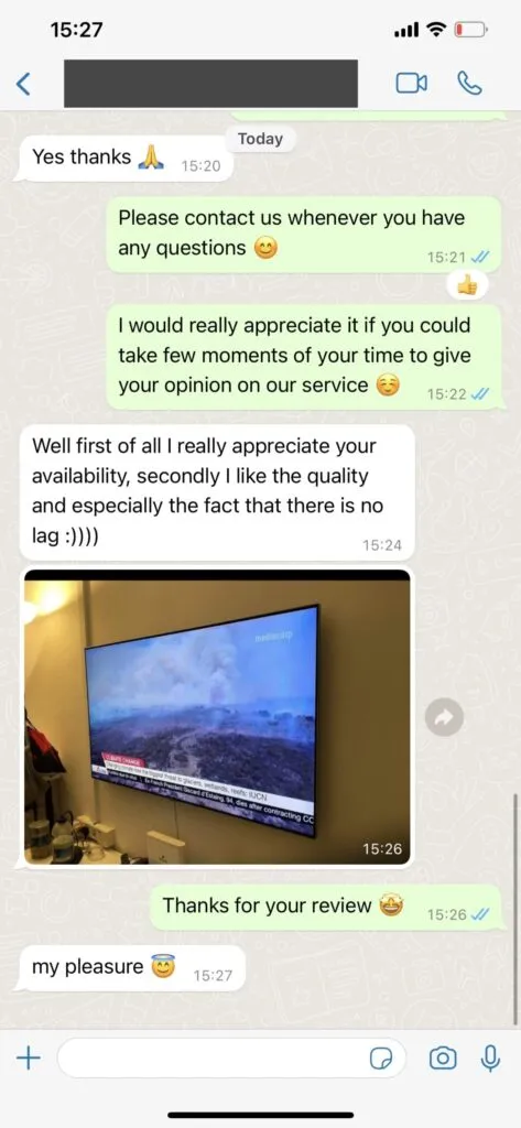 Magicaliptv WhatsApp support chat screenshot 2