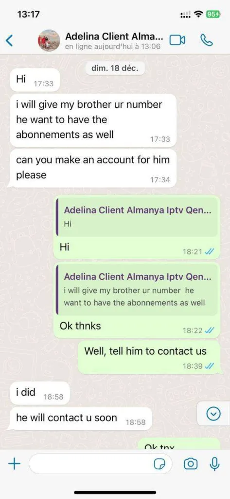 Magicaliptv WhatsApp support chat screenshot 5